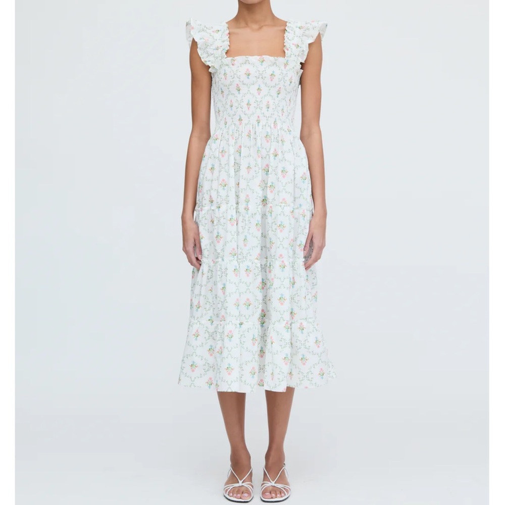 Ellie Nap Dress- Pastel Trellis